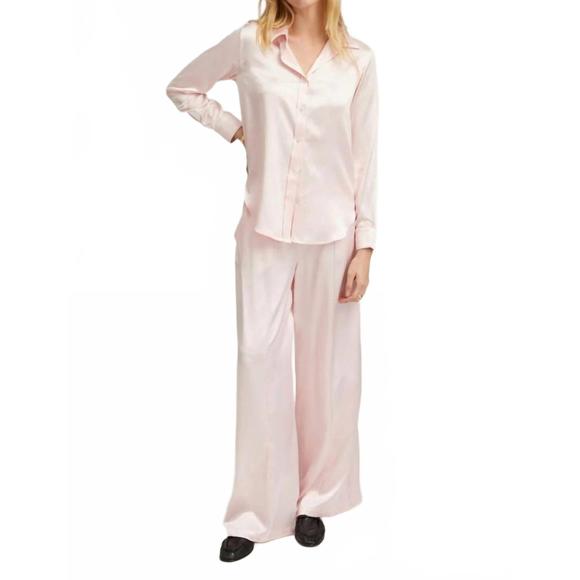 NEW SPRWMN silk wide leg pant in ballet - Picture 1 of 4